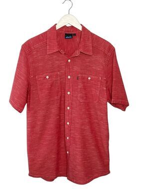 Kavu Jacksonville short sleeve button down shirt in Robust Red - L
